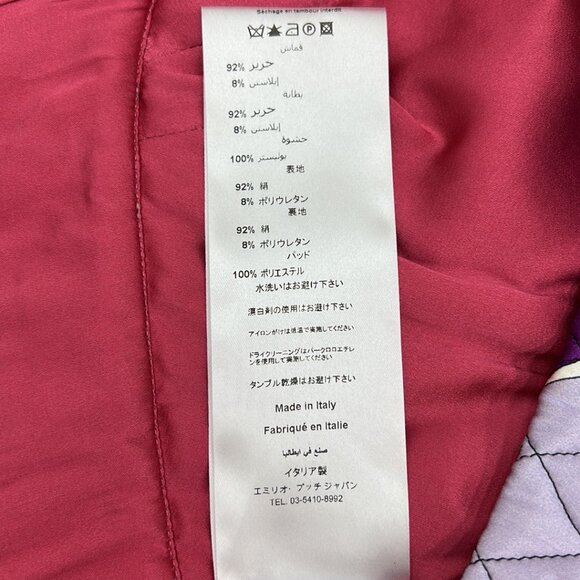 EMILIO PUCCI F/W 2018 Archivio Multicolor Printed Satin Quilted Crop Bralette - Picture 13 of 14